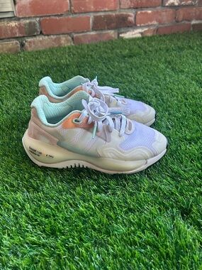 adidas Women’s Mint, Peach & White Athletic Sneakers
